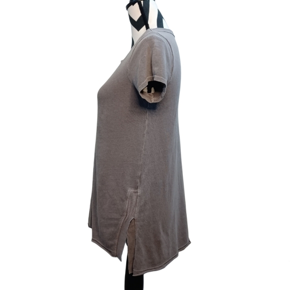 Wilt Boho Minimalist Asymmetrical Distressed 100% Cotton Tunic Top - Picture 7 of 14